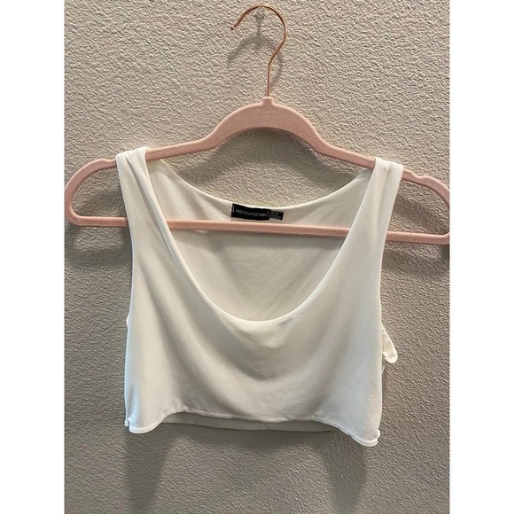 PrettyLittleThing Tops - PLT White Cropped Tank
